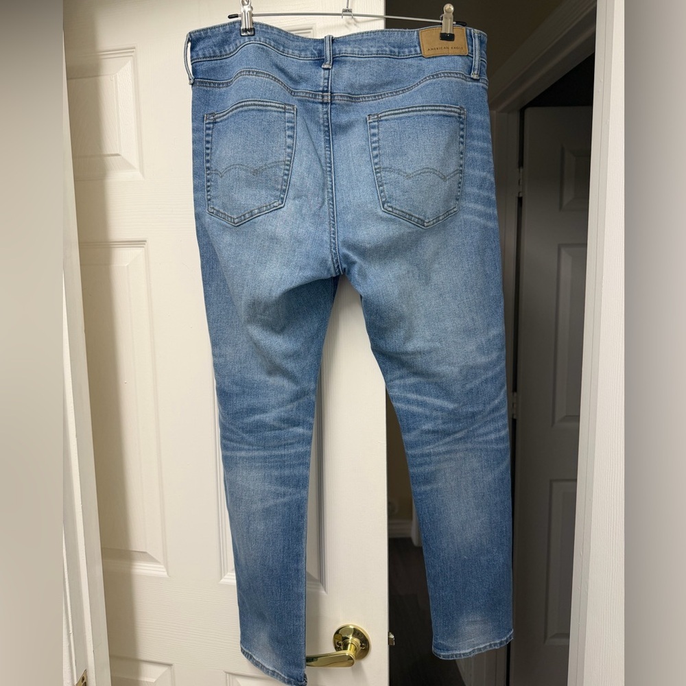 American Eagle Outfitters Men’s AE AirFlex+ Skinny Jeans 36x30 Blue High Stretch - Picture 8 of 13